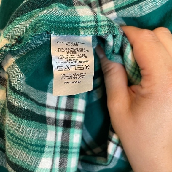 Loft Green Plaid Button Down Shirt - Picture 8 of 11